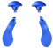 4 Piezas Paletas de Controlador Edge para DualSense PS5 Edge Controller Paletas (Azul)