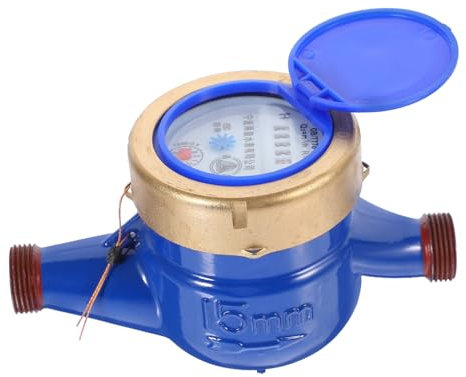 Alipis Compteur D'eau à Rotor Dn15, Compteur D'eau Domestique Métallique, Protection Anti-corrosion, Étanche, Usage Jardin, Installation Facile