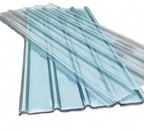 Hojas de techo de fibra de vidrio corrugada para cobertizo de jardín y garaje, 7 paneles transparentes impermeables para iluminación diurna (0,9 x 0,9 m, 35 x 35 pulgadas), revestimiento para terrazas