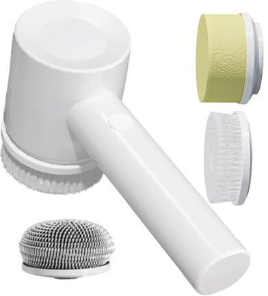 Cepillo de limpieza de baño – Exfoliante eléctrico ligero inalámbrico | Potente limpiador para suelo, azulejos, bañera, fugas, cocina, bañera, inodoro, pared, coche, ventana, y