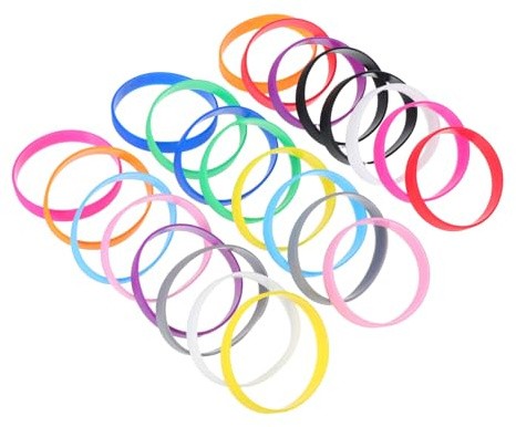 CAXUSD 24 St Silikonarmband i Flera Färger Mjuka och Bekväma Armband för Sport Födelsedagsfester och Utomhusaktiviteter Unisex för Alla Åldrar för Lagbyggnad och Festivaldekorationer