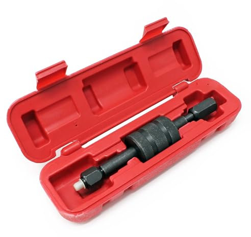 Wiltec Injektor Auszieher Satz, 3 Gewindegrößen, Gleithammer für den Ausbau von CDi Diesel Einspritzdüsen, Kfz Werkzeug