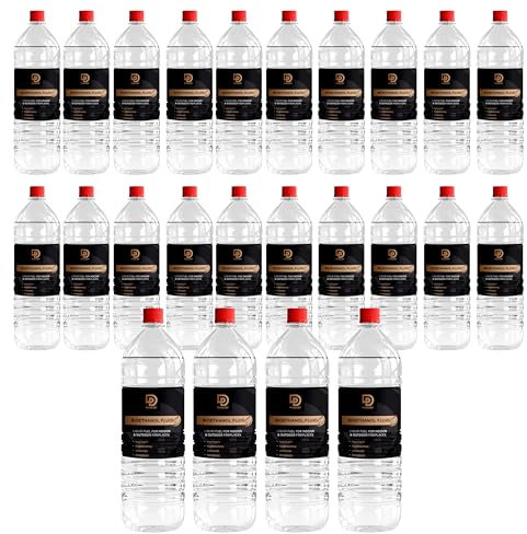 Primes DIY Premium Bioethanol Fuel, Bio Ethanol Liquid Fuel for Fires Pits, Fireplace High Purity Clean Burning, Indoor & Outdoor Liquid Fuel Liquid use in firepit, stoves, Table top burners(24 litre)