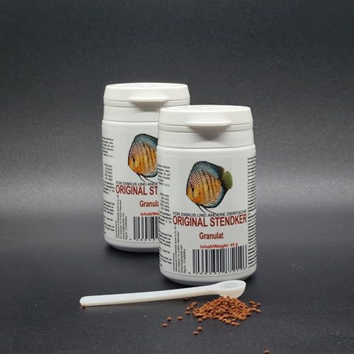 Doppelpack! 2X Stendker Granulat 45g - hochwertiges Markenfutter - Für Diskus und andere Zierfische - Diskusgranulat