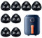 8PCS Adhesive Roller Wheels,Mini Caster Wheels,Mini Appliance Sliders,Black Small Appliance Wheels,Suitable for Kitchen Appliances,Stick-on