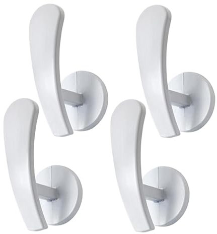 Drape Holdback Hooks, ganchos de pared drapeado,Drapear titulares de montaje en pared ganchos cesar | 4x ventana drapery tiebacks juego de herramientas, tirantes de cortinas con tornillos para