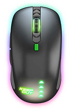 Ratón Gaming - ratón láser con diseño ergonómico, 8 Botones programables, conexión USB, dpi Ajustable hasta 6400, retroiluminación RGB.*