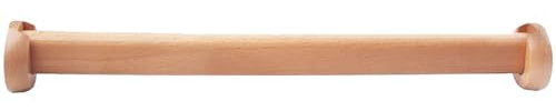 Cammeciso Asta Ovale in Legno, Appendiabiti da Armadio di Legno, Set di Aste Robuste per Armadio, con Supporti Finali, Facile da Installare, per Vestiti Lunghi E Pesanti