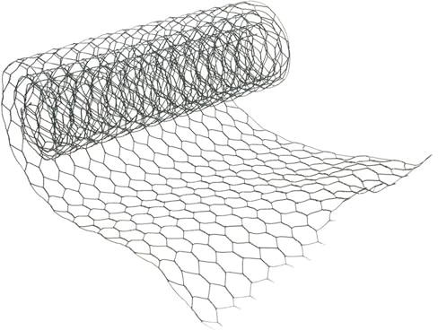 HIAKDOFT Grillage Floral Pour Jardin Et Compositions, Fil De Fer Traité, 0.6 Mm, Mailles Hexagonales 16 Mm, Dimensions 0.1 x 1 M, Pour Bouquets Et Protection Végétale