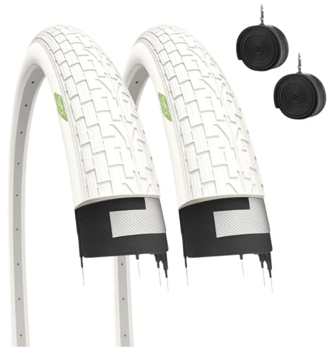 2 pneus Blancs 20 x 1,95 (50-406) + Chambres pneus vélo pneus BMX Route City Bike Enfant