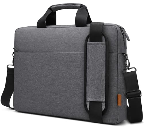 ZYB Sacoche Ordinateur Portable 17-17.3 Pouces,Imperméable Housse Sacoche de Protection Ordinateur Portable Sac à Bandoulière Serviette pour 17-17.3 Notebook/Dell/Lenovo/Acer/HP/MSI/ASUS-Gris Foncé