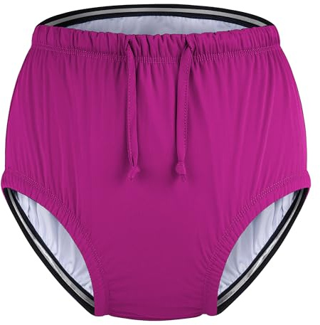 Codida Special Needs Reusable Swim Diaper – Waterproof & Leakproof Incontinence Swimwear for Toddler, Youth & Adult, Unisex Cloth Diaper Cover (Fuchsia, 6-8Years)