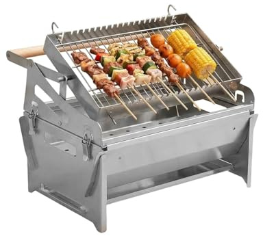 Parrilla Giratoria Barbacoa Herramienta de Parrilla Giratoria Acero