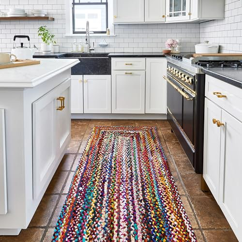 nuLOOM Tammara Handgeflochtener Läufer Teppich, 76 cm x 183 cm, mehrfarbig