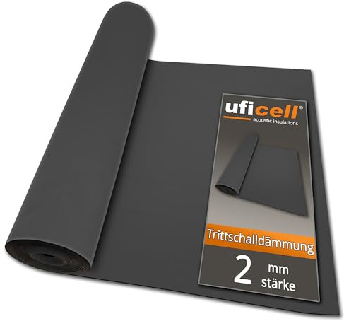 uficell® Multisound Acoustic Impact Sound Insulation for parquet and Laminate Floors - Impact Sound Improvement Approx. 22 dB (2 mm Thickness, 60 m² | 4 Rolls)