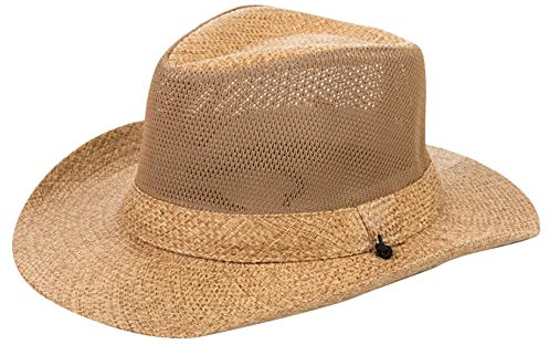 Panama-Hut mit breiter Krempe, Strohhut, Fedora, Strand, Sonnenhut, LSF 50+, Unisex, Fischermützen (DE/NL/SE/PL, Numerisch, 48, 64, Khaki)