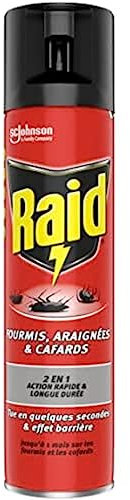 Raid Aerosol Fourmis/Araignees/Cafards 2En1 400 Ml