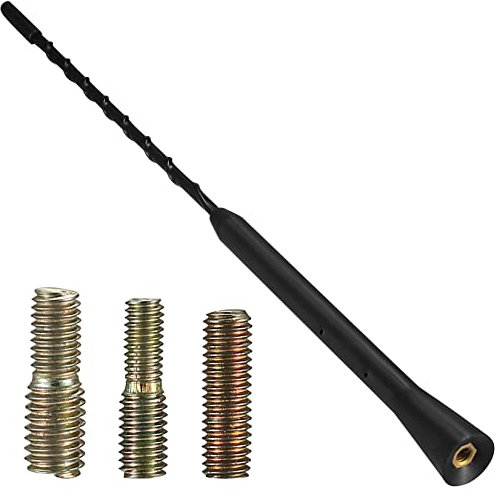 Antennas per Auto AM FM, 28 cm Antenna Auto Autoradio Universale, Antenna per Tetto Auto Autoradio di Ricambio, Antenna Auto Corta per Ricezione AM e FM, Autoradios, con Filettatura M4 M5 M6