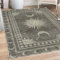 ABAKUHAUS Sonne und Mond Dekorativer Teppich, Bohemian Okkultes Design, Hochwertiger Flächenteppich für Schlafzimmer und Wohnzimmer, 122x170 cm, Grün