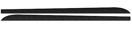 Seitenleisten Satz 2 Stück Für 1 3 4 5 6 Serie F30 F35 F31 Auto Seitenschweller Streifen Körperaufkleber Autoaufkleber Schwarz/Kohlefaser Schwarz Winglet Diffusor(Carbon Fiber Black)