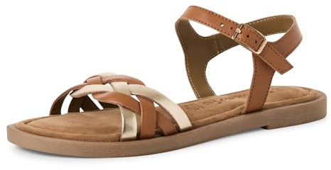 Tamaris Sandalette Damen Flach braun,EU 36