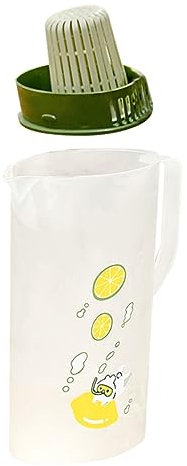 OFFSCH Brocca Per Acqua Coperchio Server Per Bevande Adatto Per Uso Domestico e Ufficio Realizzato Materiali