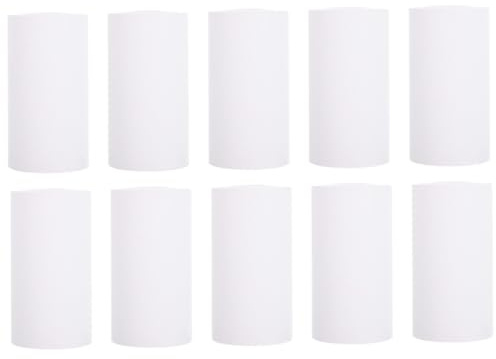 OFFSCH 10 Rouleaux de Papier Thermique Blanc Impression Nette et Solide 57x25 Mm pour Caisse Enregistreuse pour Magasins et Restaurants