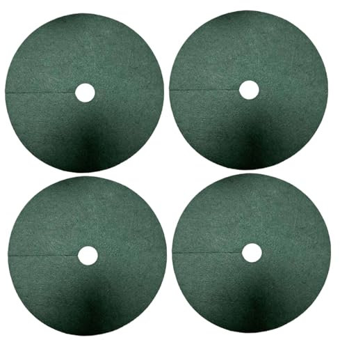 Baummulchring, 4 Stück, 41, 9 cm, Vliesstoff-Baumring-Mulchmatte, abbaubarer Baum-Unkrautbarrierering, atmungsaktive und feuchtigkeitsspendende Unkrautmattenbarriere zur Unkrautbekämpfung, Wurzelschut