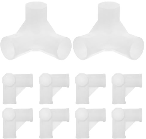Gatuida 10 Piezas Conectores De Plástico para Barra De Armario Accesorio De Vías para Organizador De Zapatos Conector Multiusos para Armario Unión