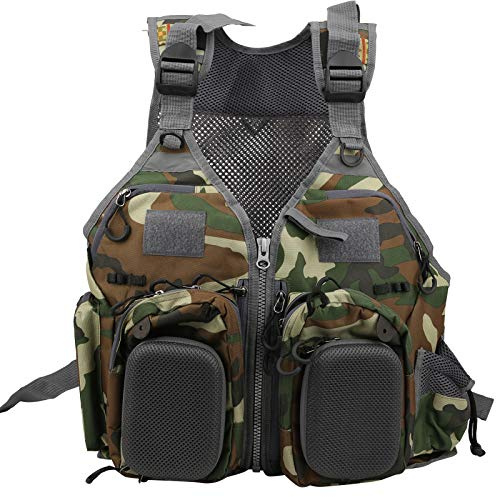 Mavaol Giacca Multifunzionale da Esterno Caccia Pesca Viaggio Mimetico Gilet con Tasche