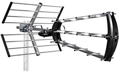 Metronic 415044 Antenne d'extérieure Trinappe 26dB UHF - Fiche F + filtre 4G intégré