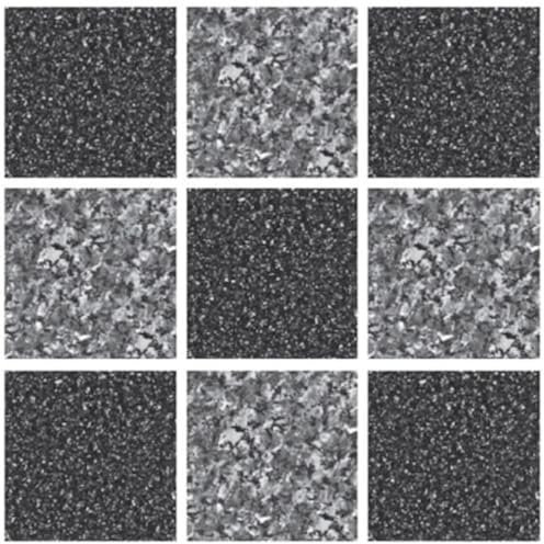 Pack of 10 Tile Stickers-Black and Grey Stone Effect Mosaic self Adhesive Wall Art Decor Tile transfers Bathroom backsplash Kitchen splashbacks Peel and Stick Cover