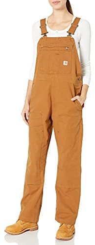 Carhartt Crawford Double Front Bib Overall Salopette, Brown, XL aux Femmes