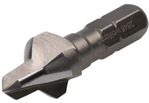 wolfcraft Avellanador, Ø 12 mm, vástago hexagonal I 2548000 I Función 2 en 1 para preparación de uniones atornilladas en madera y en plástico