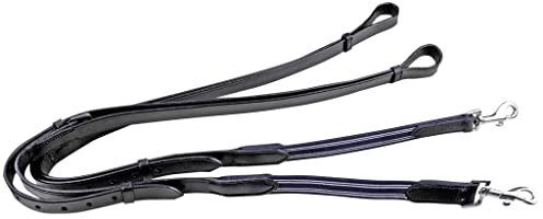 HKM SPORTS EQUIPMENT Ausbinder mit Elastikeinsatz, schwarz, Pony Ausbindezügel-6255 S