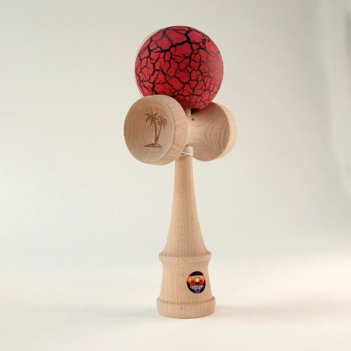 Bahama Kendama Grand Red and Black Crackle