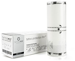 TattooMed Protection Film 2.0 - Transparente Atmungsaktive Hautschutzauflage für Tätowierte Haut - 5m x 15cm Rolle