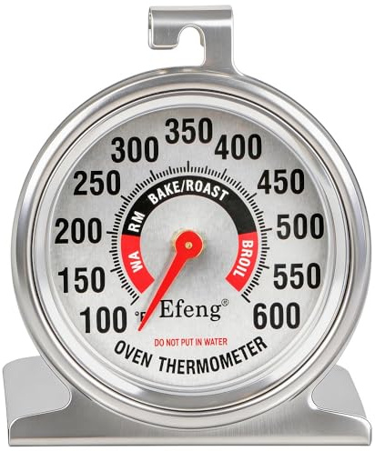 Efeng Large Dial Oven Thermometer for Gas & Electric Oven,Grill Cooking Safety Leave-in- NSF accurately Easy-to-Read Clearly Large Number Shows temperatures for Meat,Grilling or Cake Cooking Oven