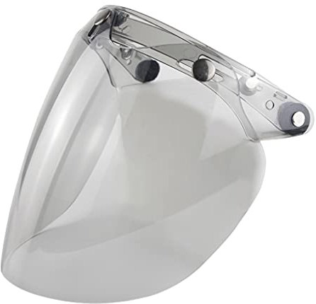 DANLINI Motorradhelme Linse, Jethelm Visier 3 Snap Shield Visor Bunte Helm Bubble Visier Motorradhelm Zubehör Light Tea