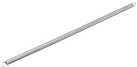 QUARKZMAN 0.8mmx8mmx300mm Estensione Tensione Molla x 1 Pezzo Inossidabile Acciaio Doppia Gancio Molle per Industriale Macchine e Produzione Controllo, [Tono Argento]