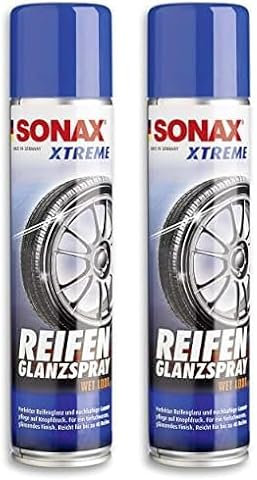 SONAX XTREME ReifenGlanzSpray Wet Look (400 ml) für langanhaltenden satten Tiefenglanz und gleichzeitiger Pflege | Art-Nr. 02353000 (Packung mit 2)