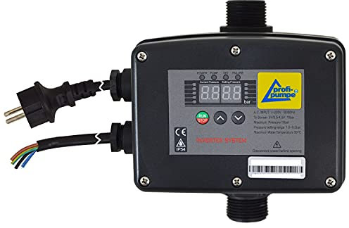 INVERTER-PUMPENSTEUERUNG verkabelt DRUCKSCHALTER Druckwächter Automatic-Controller Durchflusswächter für Hauswasserwerk Pumpe Brunnenpumpe (INVERTER-Pumpensteuerung 2-1,1KW 230V/3 * 230V)