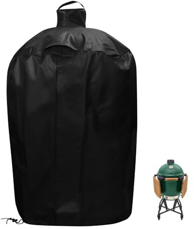 Cubierta para Parrilla Grande Big Green Egg y Kamado Classic Joe Parrilla de cerámica, 29 Pulgadas de diámetro, Impermeable, Cubierta Completa, Accesorios para ahumar Barbacoa al Aire Libre