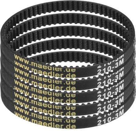 QUARKZMAN 5pz HTD-3M Cinghia di Distribuzione in Gomma 70 Denti, Lunghezza Passo 210mm x Larghezza 6mm x Altezza 2,4mm, Cinghia Distribuzione a Puleggia a Ciclo Chiuso