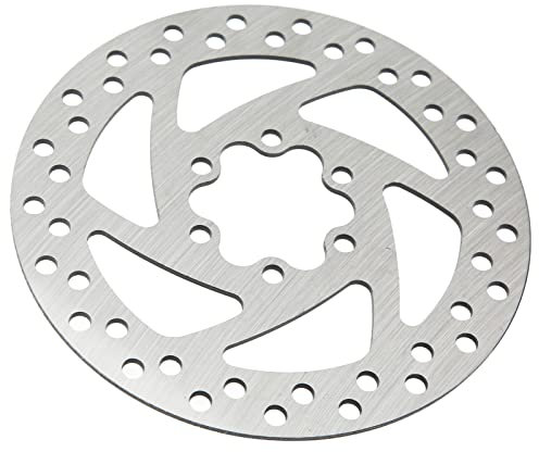 Gavigain 140mm Scooter-Bremsscheibe, Edelstahl 6-Loch-Bremse Scooter Skateboard Bremsscheibe mit 6 Schrauben Elektroroller-Bremsscheibe für Rennrad Mountainbike Scheibenbremsrotor