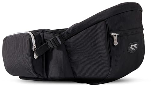 SUNVENO Höfthållare för baby, CPC-certifierad ergonomisk bärare för 3-20 kg med justerbart utökat midjeband, halkfri höftsitsyta för nyfödda och småbarn, spädbarn för alla årstider