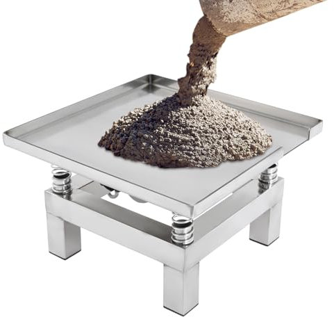 Piccolo tavolo vibrante per calcestruzzo, blocco di prova vibrante 3600 giri/min, tavolo vibrante in acciaio, 35 x 35 x 22 cm