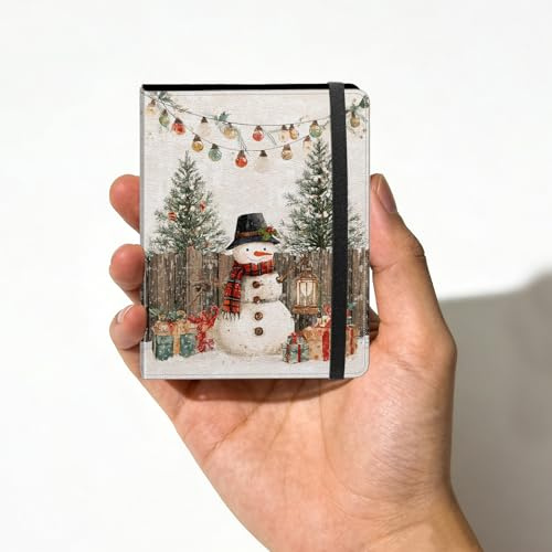 Mini Photos Album Book 2x3 Inch Films 120 Pockets Small Photo Album with Strong Elastic Band for Fujifilm Instax Mini Instant Camera/Polaroid Hi-Print Pictures, Christmas Snowman