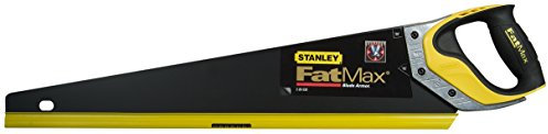 Stanley - Scie Égoïne Jet Cut Appliflon 550 Mm Gamme FatMax - Fabriqués En France - Denture JetCut 7Dents - Traitement HardPoint - Traitement Blade Armor - Poignée Tri Matière 2-20-530 Multicolore