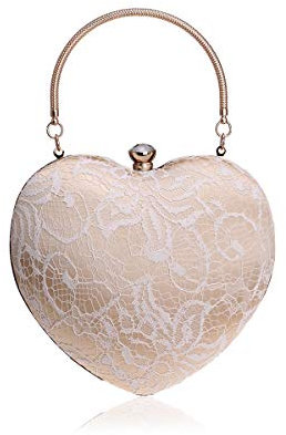 NICOLE & DORIS Abendtasche Damen Abend Clutch Satin Strass Exquisit Handtasche für Party Taschen für Hochzeit sketten Tasche